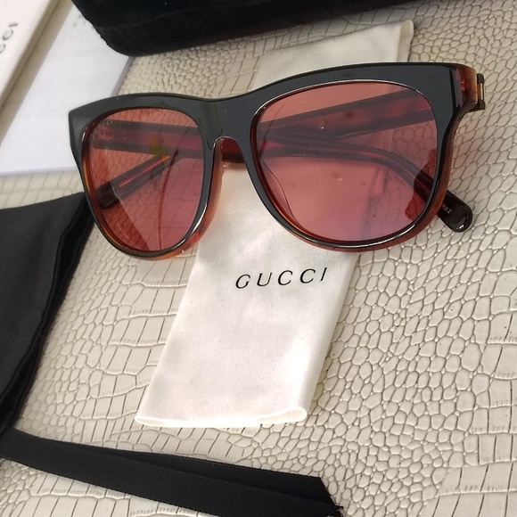 Gucci GG0980S Sunglasses in a hard to fine Blackish Brown Tortoise Shell Color - Picture 2 of 13
